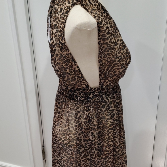 Animal Print Sheer Maxi Dress  Medium - Picture 6 of 9